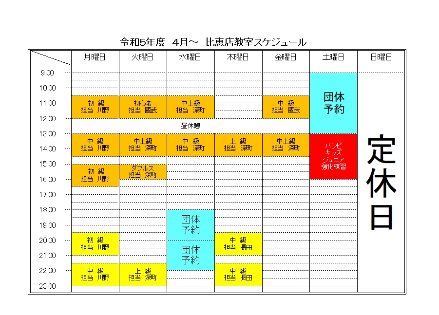 令和５年度 ４月～